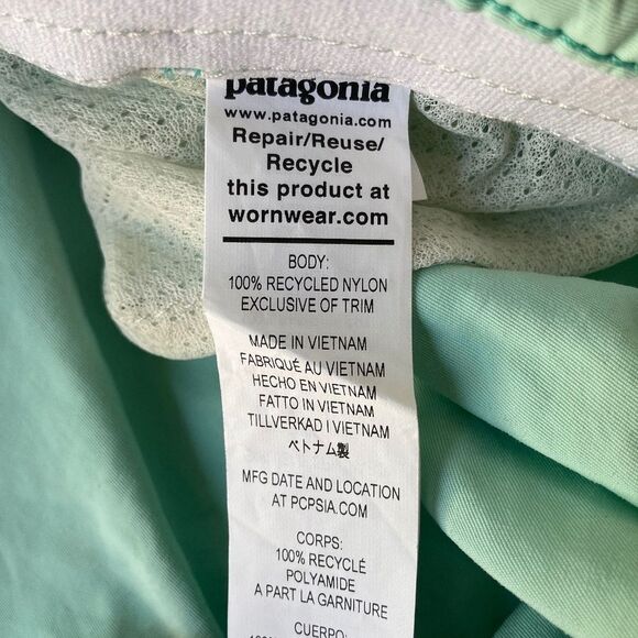 Patagonia Men’s XXL Baggies Shorts Teal Mint Green 4” Hiking Outdoor - Picture 9 of 9